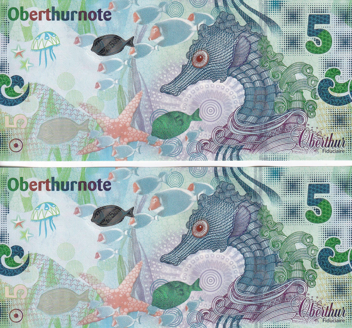 TEST NOTE set 2 UNC ,Seahorse , Oberthur, Securicoat, DualTrack, W folder
