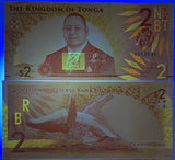 Tonga 2 Pananga 2023 2024 P 50 NEW Design Whale UNC
