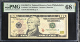 United States 10 Dollars USA 2017A P 545B Philadelphia Superb Gem UNC PMG 68 EPQ