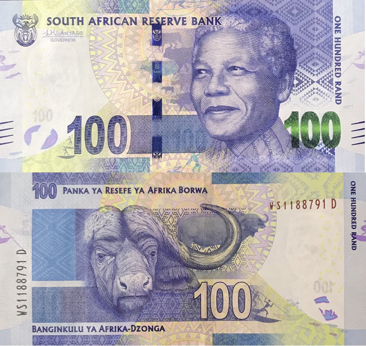 South Africa 100 Rands 2016 P 141 b Sign Kganyago UNC