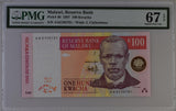 Malawi 100 Kwacha 1997 P 40 Superb Gem UNC PMG 67 EPQ