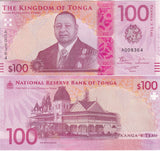 Tonga 100 Pananga ND 2023 (2024) P 55 National Reserve UNC