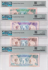 Somaliland Set 4, 5 10 20 50 Shil 1994 P 1 2 3 7 Superb Gem UNC PMG 66 67 EPQ