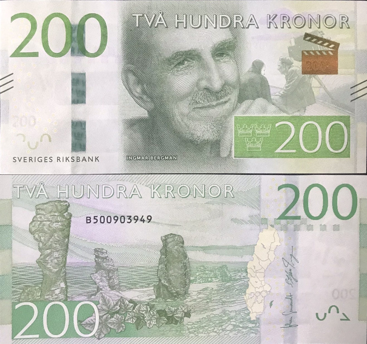 Sweden 200 Kronor ND 2015 P 72 UNC