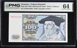 Germany Federal Republic 100 Mark 1980 P 34 d Choice UNC PMG 64 , Letter at back