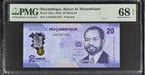 Mozambique 20 Meticais 2024 Polymer P 155 a Superb Gem UNC PMG 68 EPQ