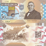 UNITED STATE USA. 50 DOLLAR 2014 VA VIRGINIA 10th STATE POLYMER Private issued