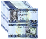 South Sudan 100 Pounds 2019 P 15 UNC LOT 10 PCS