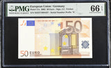 Euro 50 Euro Germany 2002 P 11 x Gem UNC PMG 66 EPQ