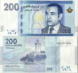 Morocco 200 Dirhams 2012 P 77 UNC
