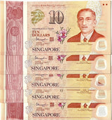 Singapore SET 5 PCS; 10 Dollars 2015 Commemorative P 56 57 58 56 60 UNC