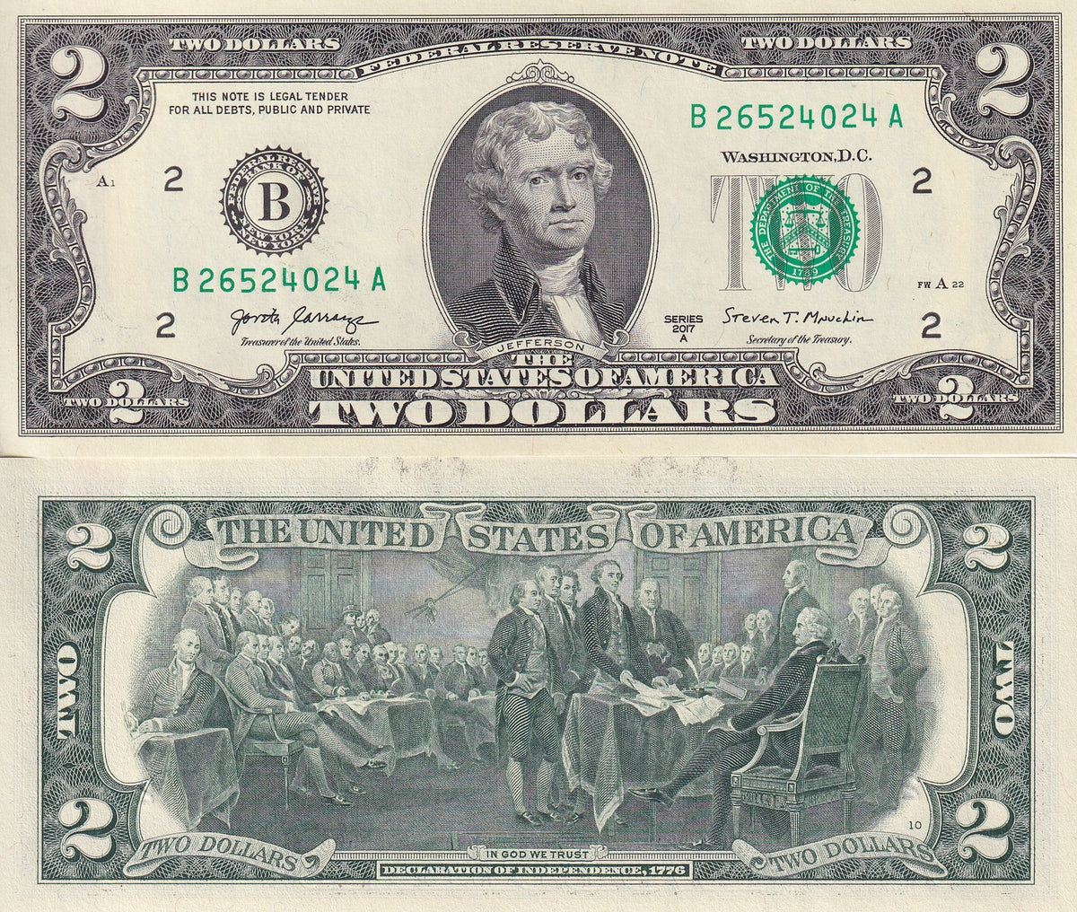 United States 2 Dollars Usa 2017A P 545 B New York UNC