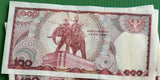 Thailand 100 Baht ND 1978 P 89 SIGN 49 Supat with Large 6 Digits ,Type 1 AU-UNC