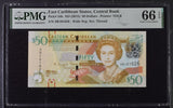 East Caribbean 50 Dollars ND 2015 P 54 b Gem UNC PMG 66 EPQ