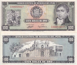 Peru 100 Soles De Oro 1973 P 102 c UNC Little AGE Tone