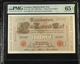 Germany 1000 Mark 1910 P 44 b Gem UNC PMG 65 EPQ