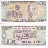Vietnam 1000 Dong 1988 P 106 UNC  Elephant, logging Ho Chi Minh