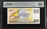Singapore 20 Dollars ND 1979 P 12 Gem UNC PMG 65 EPQ