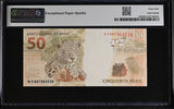 Brazil 50 Reais 2010 P 256 i Superb Gem UNC PMG 69 EPQ ,Printer CdM-B