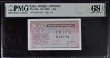 Laos 1 Kip ND 1962 P 8 a Sign 3 Superb Gem UNC PMG 68 EPQ