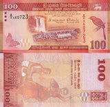 Sri Lanka 100 Rupees 2015 P 125 Z PREFIX REPLACEMENT UNC , Bird
