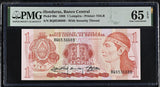 Honduras 1 Lempira 1989 P 68 c Gem UNC PMG 65 EPQ