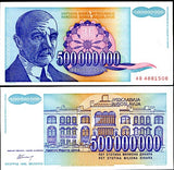 Yugoslavia 500 Million Dinara 1993 P 134 UNC