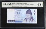 South Korea 1000 Won ND 2007 P 54 Superb Gem UNC PMG 68 EPQ
