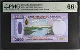 Rwanda 2000 Francs 2024 P 44 a Gem UNC PMG 66 EPQ