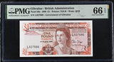Gibraltar 1 Pounds 1988 P 20 e Gem UNC PMG 66 EPQ