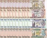 Zambia Set 4 X Lot 10 = 40 UNC 2 5 10 20 Kwacha 1980 - 1991 P 24 25 26 27