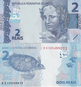 Brazil 2 Reais ND 2010 (2024) New Sign P 252 g UNC , Sea turtle