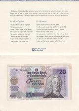 Scotland 20 Pound 2000 P 361 Commemorative 100th Queen Mother UNC W/Folder