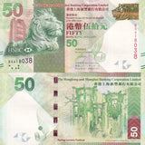 Hong Kong 50 Dollars 2012 HSBC P 213 UNC