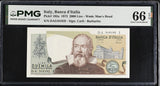 Italy 2000 Lire 1973 P 103 a Gem UNC PMG 66 EPQ