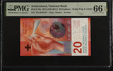 Switzerland 20 Franken 2015 ND 2017 P 76 a Gem UNC PMG 66 EPQ