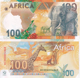 Russia Test Note GOZNAK SET 3 UNC Africa Rhino Lion Big Elephant