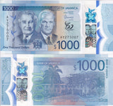 Jamaica 1000 Dollars 2022/2023 P 99 NEW Polymer UNC