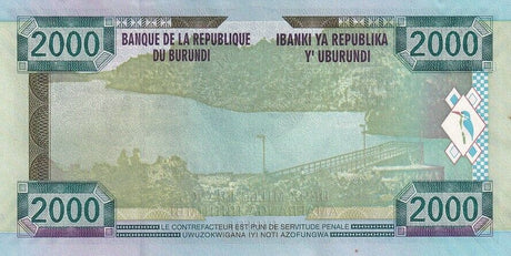 Burundi 2000 Francs 2008 P 48 Replacement ZZ UNC