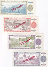 Tonga Set 4 UNC 1 2 5 10 Pa'anga ND 1992 P 25 26 27 28 SPECIMEN UNC