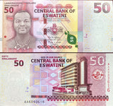 Eswatini Swaziland 50 Emalangeni 2018 P 43Aa Giesecke & Devrient UNC