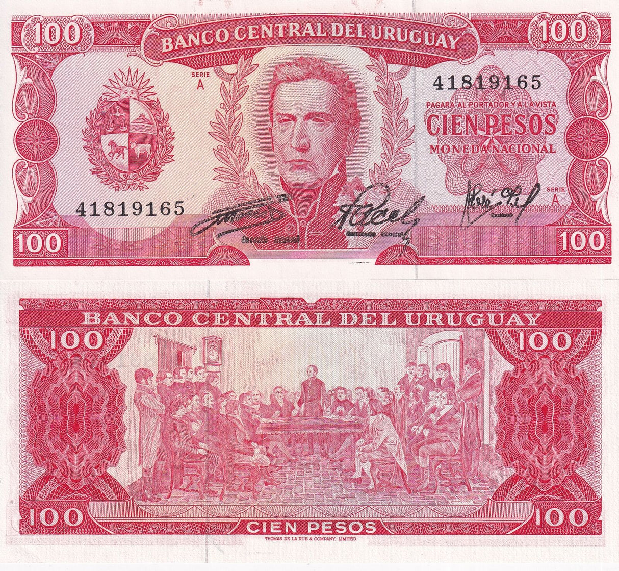 Uruguay 100 Pesos ND 1976 P 47 UNC