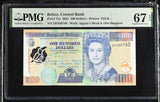 Belize 100 Dollars 2021 P 71 e Superb Gem UNC PMG 67 EPQ