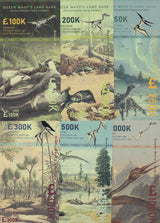 Queen Maud Land Set 6 100k-300k 500k 1000k Flying Dinosaurs Polymer Fantasy