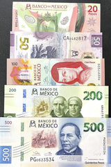 Mexico set 5 Pcs 20 50 100 200 500 Mixed Years P 131 131A 132 133 136 UNC