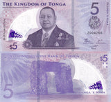 Tonga 5 Pananga 2023 P 51 Whale Polymer Replacement UNC