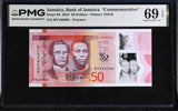 Jamaica 50 Dollars 2022 P 96 Commemorative Superb Gem UNC PMG 69 EPQ