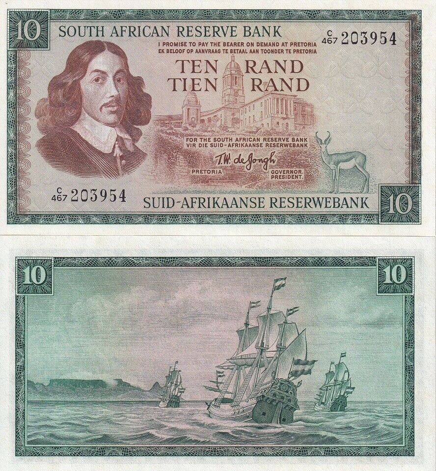 South Africa 10 Rand ND 1966-1976 P 113 b UNC