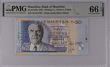 Mauritius 50 Rupees 2001 P 50 b GEM UNC PMG 66 EPQ
