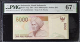 Indonesia 5000 Rupiah 2001/2016 P 142 p Superb GEM UNC PMG 67 EPQ